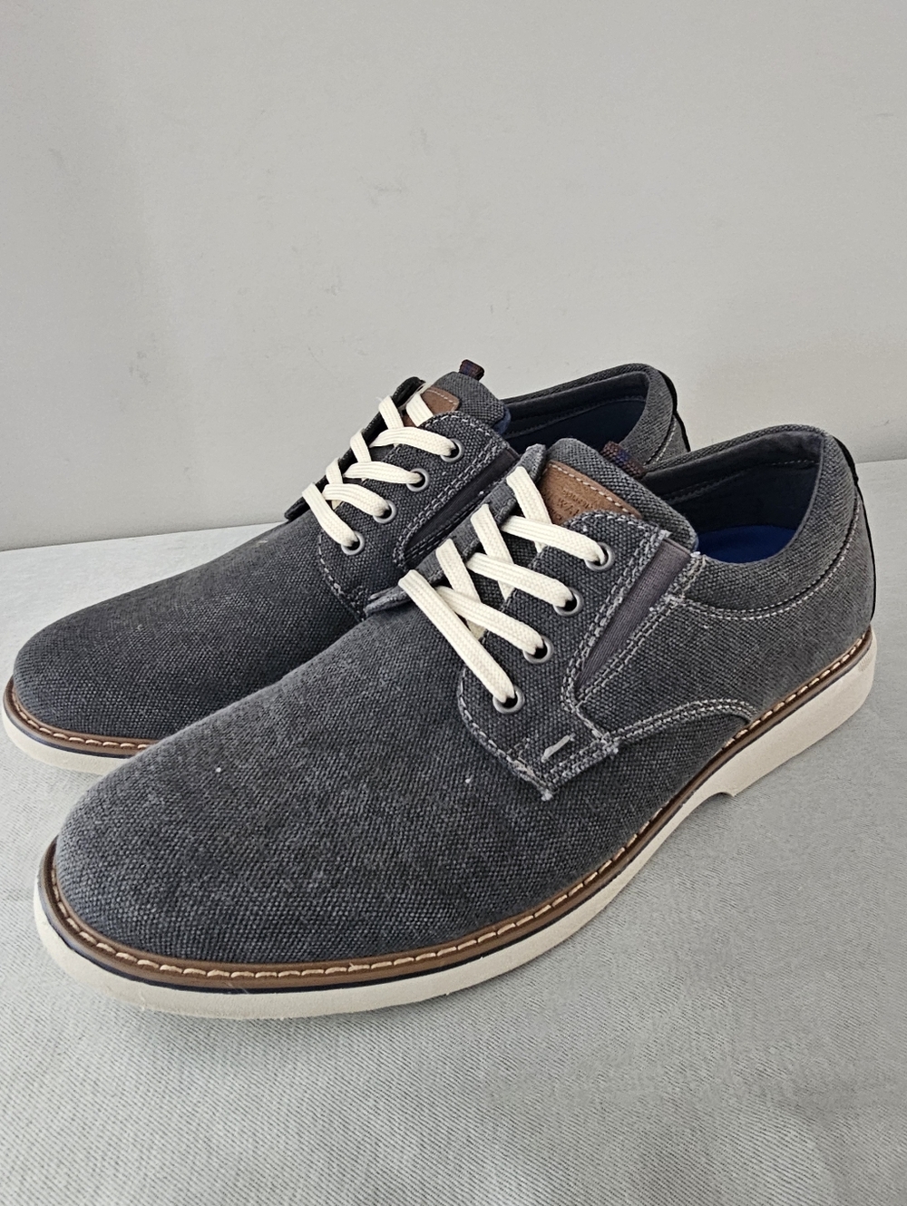 NWT NUNN BUSH Otto Canvas Plain Toe Mens Oxfords
